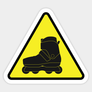 Warning sign - Inline skate & rollerblade zone Sticker